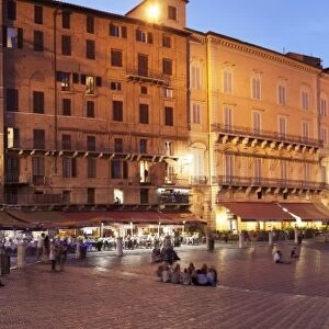 Restaurants at Piazza del Campo, Siena, UNESCO World Heritage Site, Siena Province