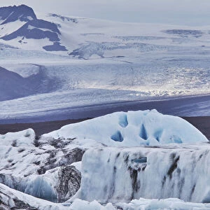 A retreating glacier, pouring down from the Vatnajokull icecap