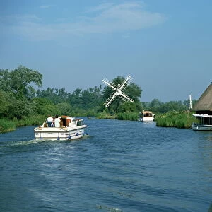 River Ant with How Hill Broadmans Mill, Norfolk Broads, Norfolk, England