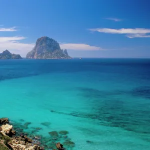 The rocky islet of Es Vedra from Cala d Hort