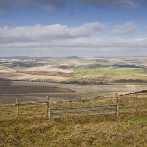 The rolling hills of the South Downs National Park near Brighton, Sussex, England, United Kingdom, Europe
