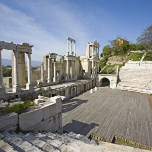 Roman theatre of ancient Philippopolis, Plovdiv, Bulgaria, Europe