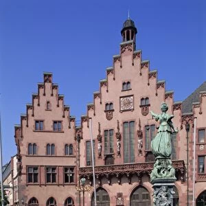 Romer Town Hall in Romer Square in Frankfurt