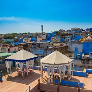 Rooftops in Jodhpur, the Blue City, Rajasthan, India, Asia