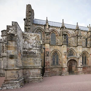 Rosslyn Chapel from the south, Roslin, Midlothian, Scotland, United Kingdom, Europe