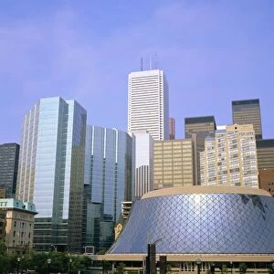 Roy Thompson Hall (Theatre) in the foreground, in the business centre of Toronto