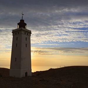 Rubjerg Knude Fyr (lighthouse) buried by sand drift, Lokken, Jutland, Denmark, Scandinavia, Europe