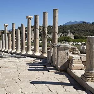 Ruined colonnaded Main Street, Patara, near Kalkan, Lycia, Antalya Province, Mediterranean Coast