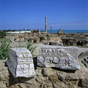 Ruins of ancient Roman baths, Antonine Baths, Carthage, UNESCO World Heritage Site