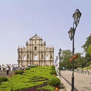 The ruins of Sao Paulo Cathedral (St. Pauls Cathedral) in central Macau