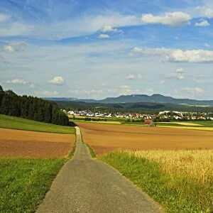 Rural scene, village of Lauffen, near Rottweil, Black Forest, Schwarzwald-Baar, Baden-Wurttemberg, Germany, Europe