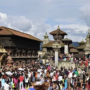 Sa-Paru Gaijatra Festival, Durbar Square, Bhaktapur, UNESCO World Heritage Site
