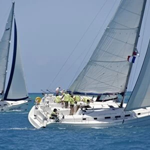 Sailboat regattas. British Virgin Islands, West Indies, Caribbean, Central America