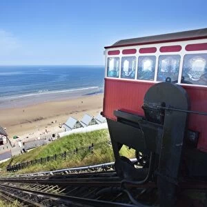 Saltburn Cliff Tramway showing Water Balancing Mechamism, Saltburn by the Sea, Redcar and Cleveland, North Yorkshire, Yorkshire, England, United Kingdom, Europe