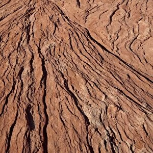 Sandstone layers eroded into a fan, Valley of Fire State Park, Nevada, United States of America, North America