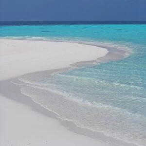 Empty sandy beach, Maldives, Indian Ocean, Asia