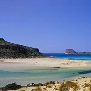Sandy beach of Tigani and Agria islet and coast