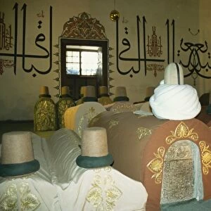 Sarcophagi of holy men, Mevlana Museum, Konya, Anatolia, Turkey, Eurasia