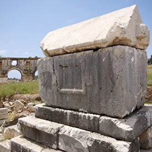 Sarcophagus at the Lycian site of Patara, near Kalkan, Antalya Province