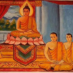 Scene from the life of the Buddha, Vientiane, Laos, Indochina, Southeast Asia, Asia