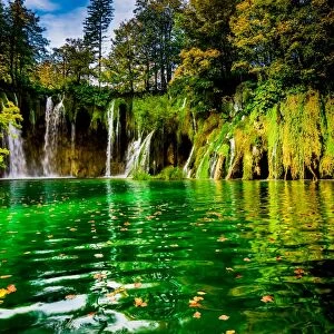 Scenic spot in Plitvice Lakes National Park, UNESCO World Heritage Site, Croatia, Europe