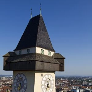 Schlossberg, Clock Tower, Old Town, UNESCO World Heritage Site, Graz, Styria