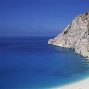 Sea and cliffs at Shipwreck Cove on Kefalonia