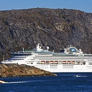 Sea Princess cruise ship, Port of Nanortalik, Island of Qoornoq, Province of Kitaa