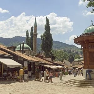 Sebilj fountain, Bascarsija market, Sarajevo, Bosnia, Bosnia-Herzegovina, Europe