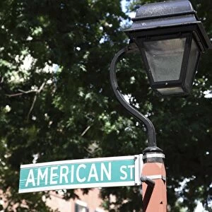 Sign for American Street in Philadelphia, Pennsylvania, United States of America