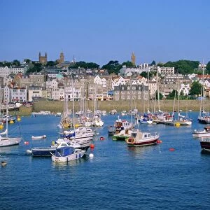 Small boats at St Peter Port, Guernsey, Channel Islands, UK