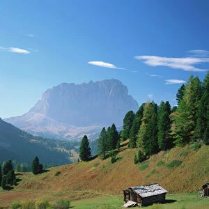 Small hut in the Val di Gardena in the Dolomites