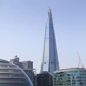 South Bank with City Hall, Shard London Bridge and More London buildings, London, England, United Kingdom, Europe