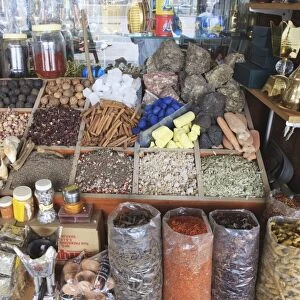 Spices for sale in the Spice Souk, Deira, Dubai, United Arab Emirates, Middle East