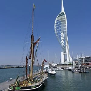 Spinnaker Tower from Gunwharf, Portsmouth, Hampshire, England, United Kingdom, Europe