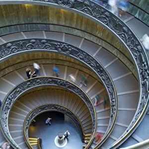 Spiral staircase, by Giuseppe Momo, dating from 1932, Vatican Museums, Rome, Lazio, Italy, Europe