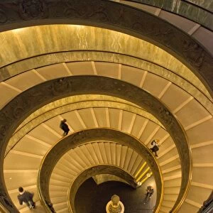 Spiral stairs of the Vatican Museums, designed by Giuseppe Momo in 1932, Rome, Lazio, Italy, Europe