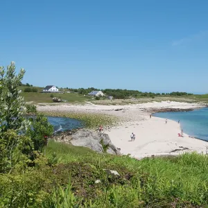 St. Agnes with Gugh in background, Isles of Scilly, Cornwall, United Kingdom, Europe