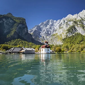 St. Bartholomew, Lake Koenigssee, Watzmann Mountain, Berchtesgadener Land, Berchtesgaden