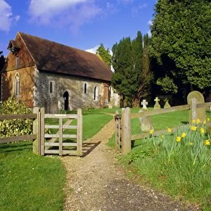 St. Bartholomews church, built circa 1060, the smallest church in Surrey