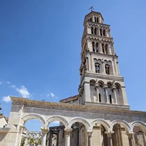 St. Domnius Cathedral Bell Tower and Peristyle, Stari Grad (Old Town), Split, Dalmatia, Croatia, Europe