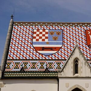 St. Marks church on the Market Square, Government Quarter, Upper Town, Zagreb, Croatia