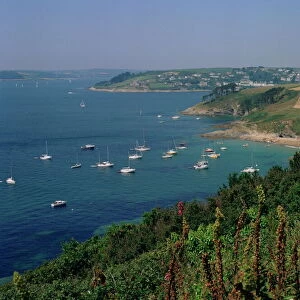 St. Mawes, mouth of River Fal, from St. Anthony headland, opposite Falmouth