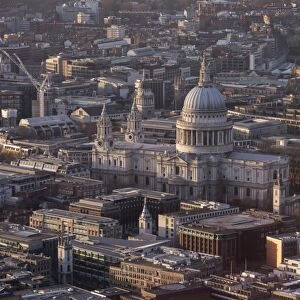 St. Pauls Cathedral from above, London, England, United Kingdom, Europe