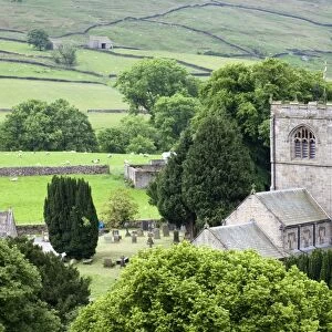St. Wilfrids Church in the village of Burnsall in Wharfedale, Yorkshire Dales, Yorkshire, England, United Kingdom, Europe