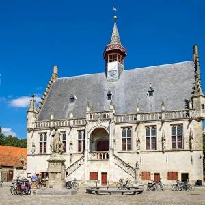 Stadhuis Damme (Town Hall), Damme, Vlaanderen (West Flanders), Belgium, Europe