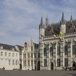 The Stadhuis (Town Hall) in the Burg square, Brugge, UNESCO World Heritage Site, Belgium, Europe