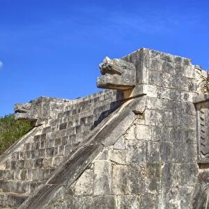 Stairway with serpent heads, Platform of Venus, Chichen Itza, UNESCO World Heritage Site