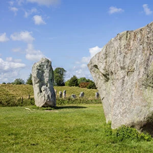 Standing stones at Avebury stone circle, Neolithic stone circle, UNESCO World Heritage