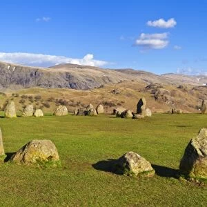Standing stones of Castlerigg stone circle near Keswick, Lake District National Park Cumbria, England, United Kingdom, Europe